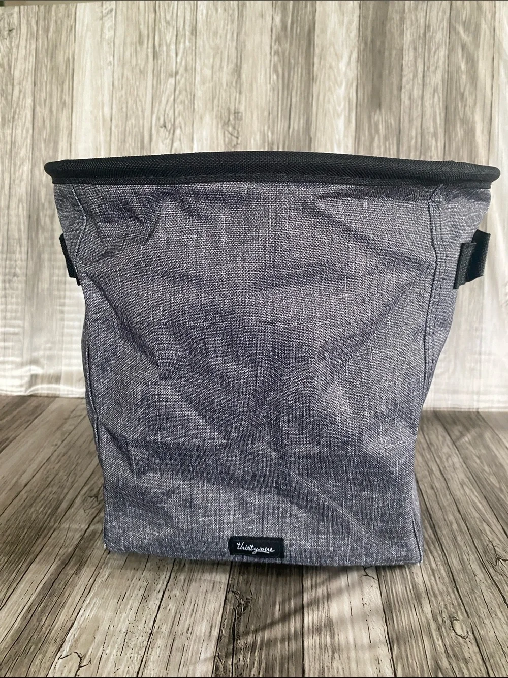 #2 THIRTY-ONE MINI STORAGE BIN— CHARCOAL CROSSHATCH